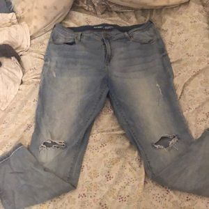 Light Wash Distressed Skinny Jeans